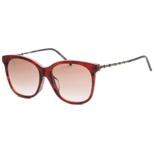 Gucci GG0655SA-002 Cat Eye Sunglass Burgundy Havana Gold Brown/red Gradient 56mm - Frame: Multicolor, Lens: Multicolor