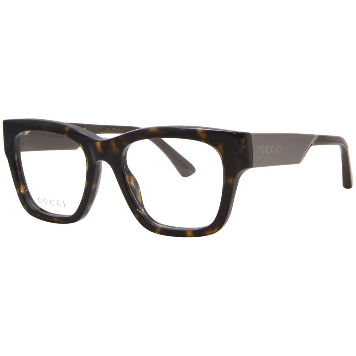 Gucci GG1669O 008 Eyeglasses Men`s Havana/brown Full Rim Square Shape 52mm