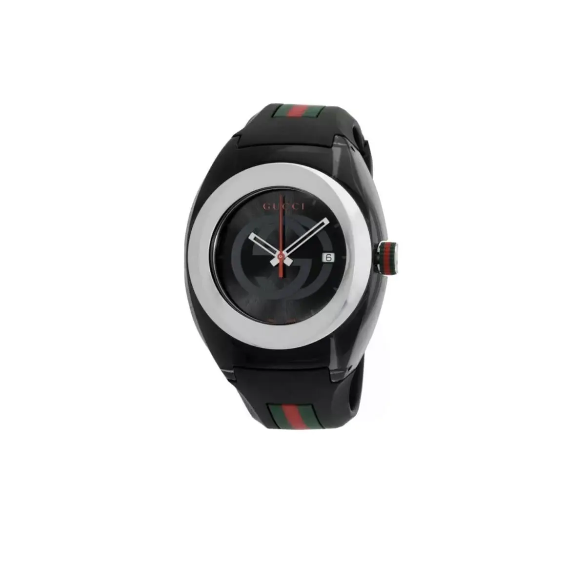 Gucci Sync Xxl YA137101 Black Rubber Band Black Dial Unisex Watch - Dial: Black, Band: Black