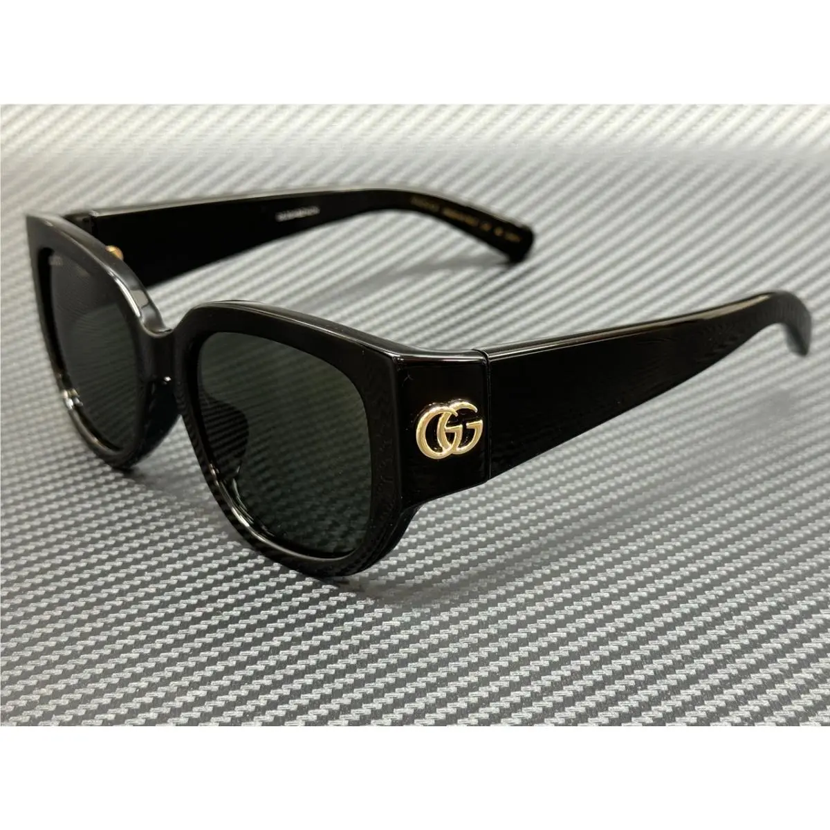 Gucci GG1599SA 001 Black Grey Unisex 52 mm Medium Sunglasses