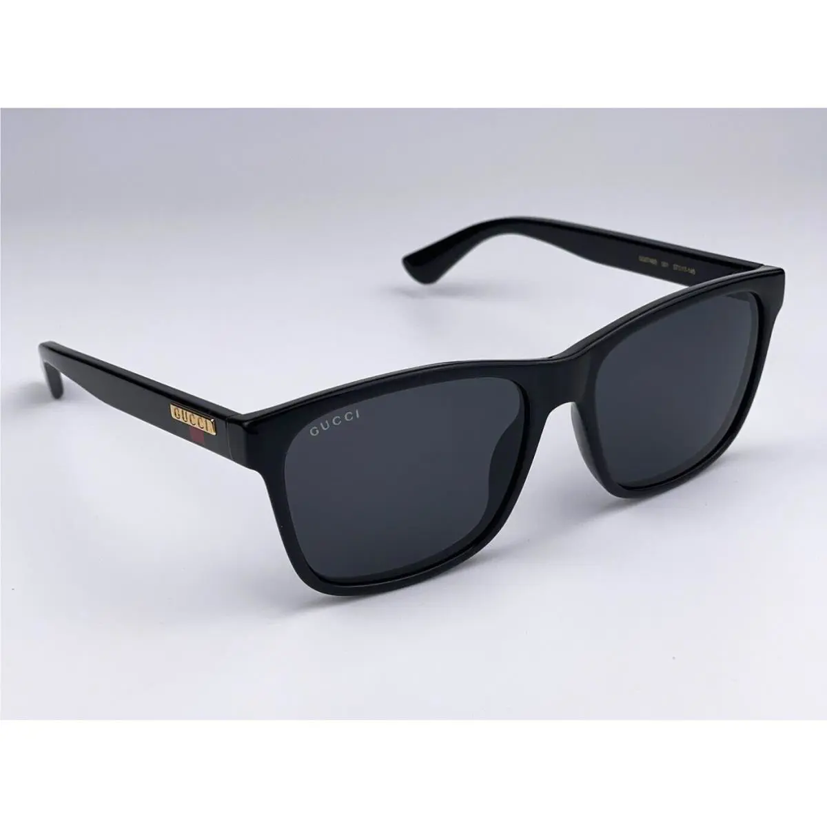 Gucci Sunglasses GG0746S 001 57-17 145 Black Gold Frames with Grey Lenses