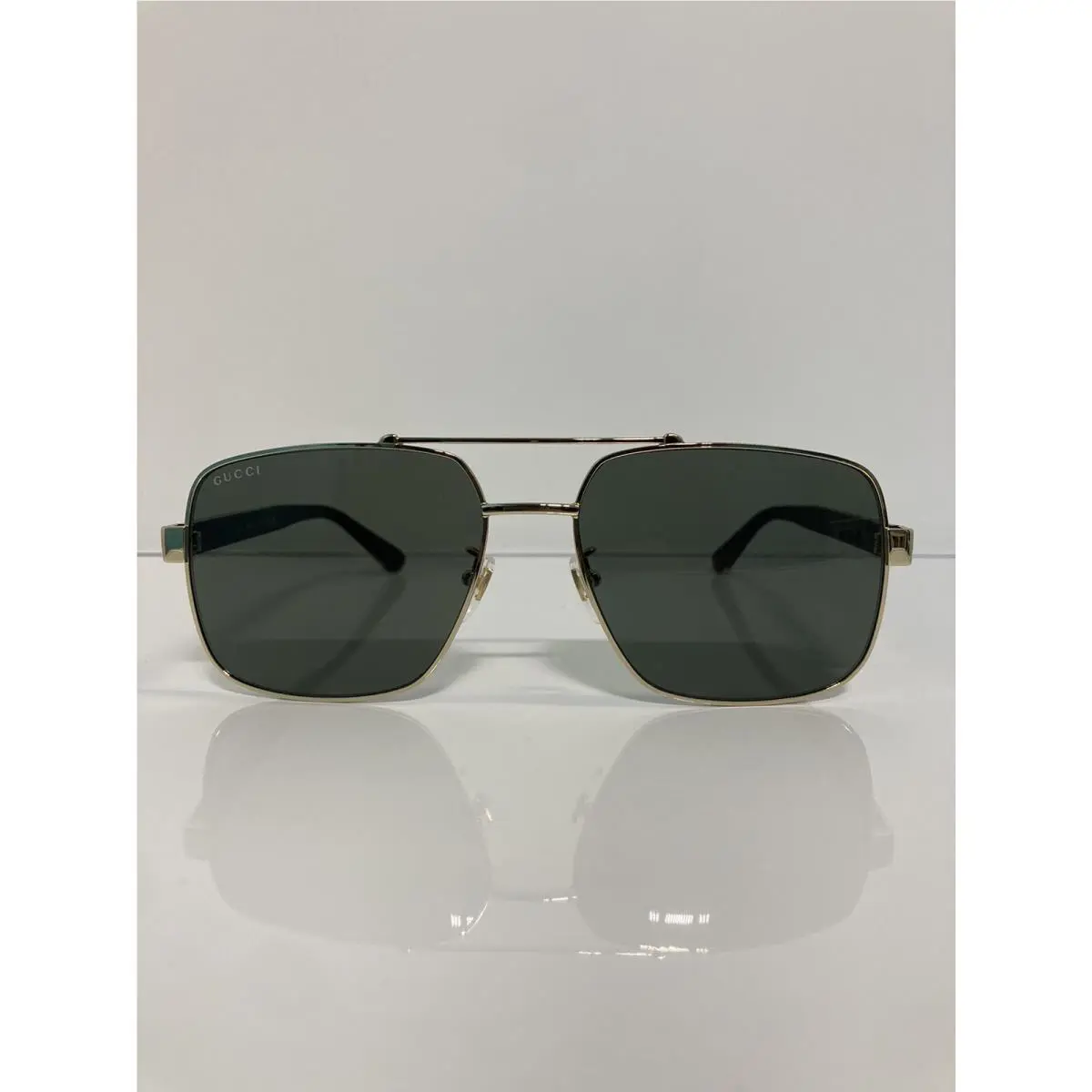 Gucci GG0529S 001 Gold Square Metal Men’s Sunglasses