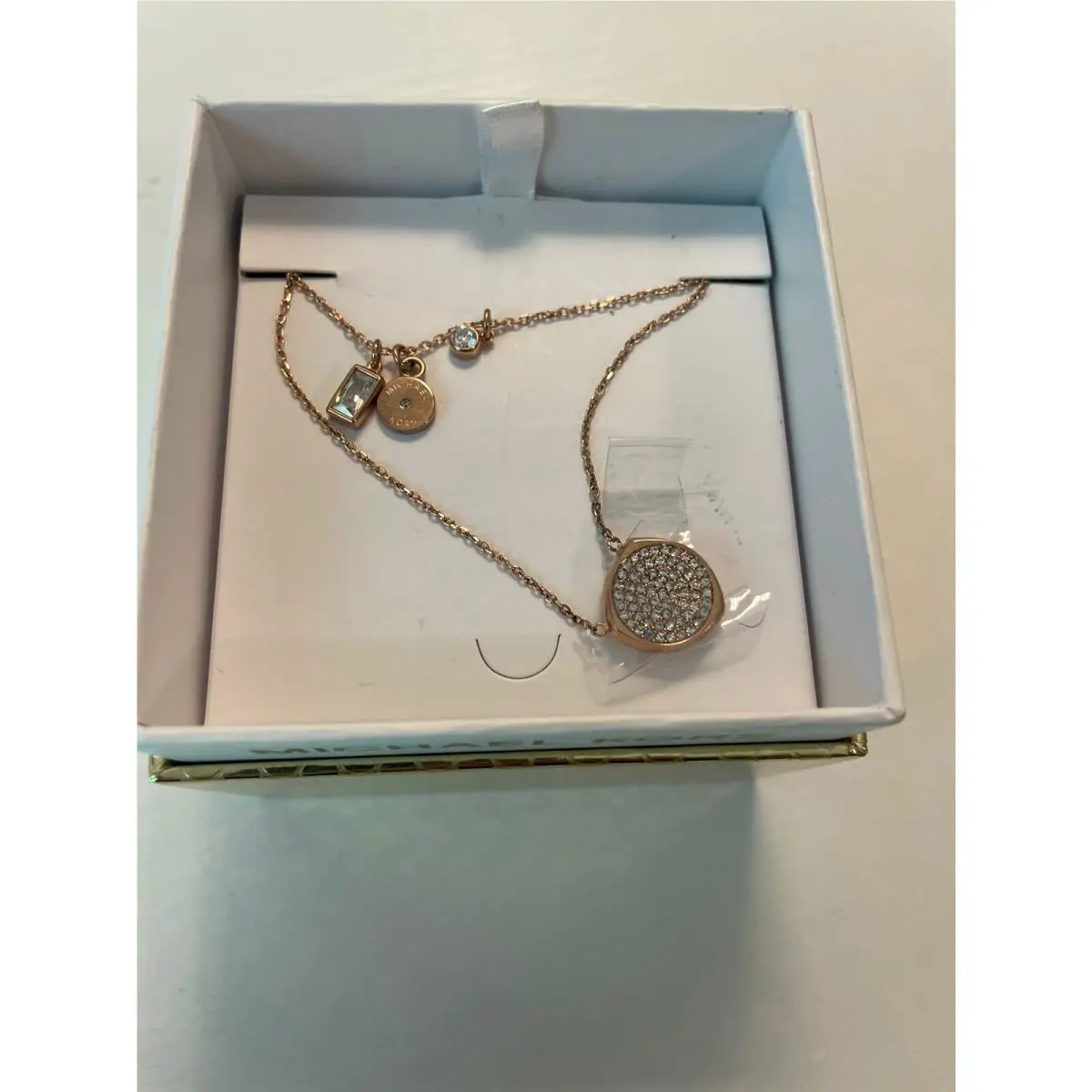 Michael Kors Womens Brilliance Rose Gold Necklace MKJ6752791