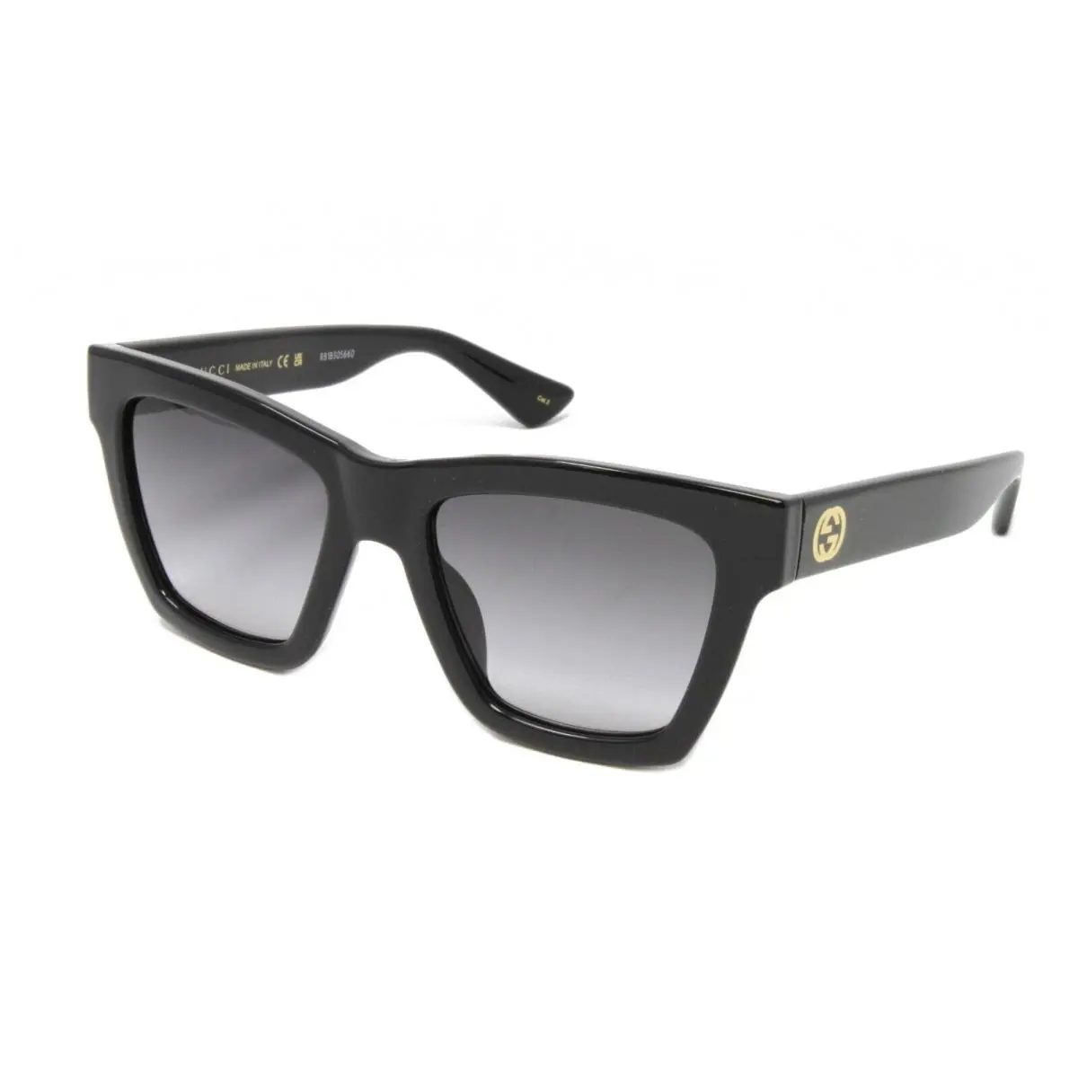 Gucci Sunglasses Women`s Cat Eye Plastic Black 54mm Grey Lens GG1714S-001