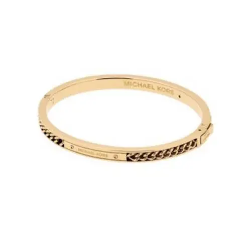 Michael Kors Bracelet Logo Plaque Chain Inset Bangle