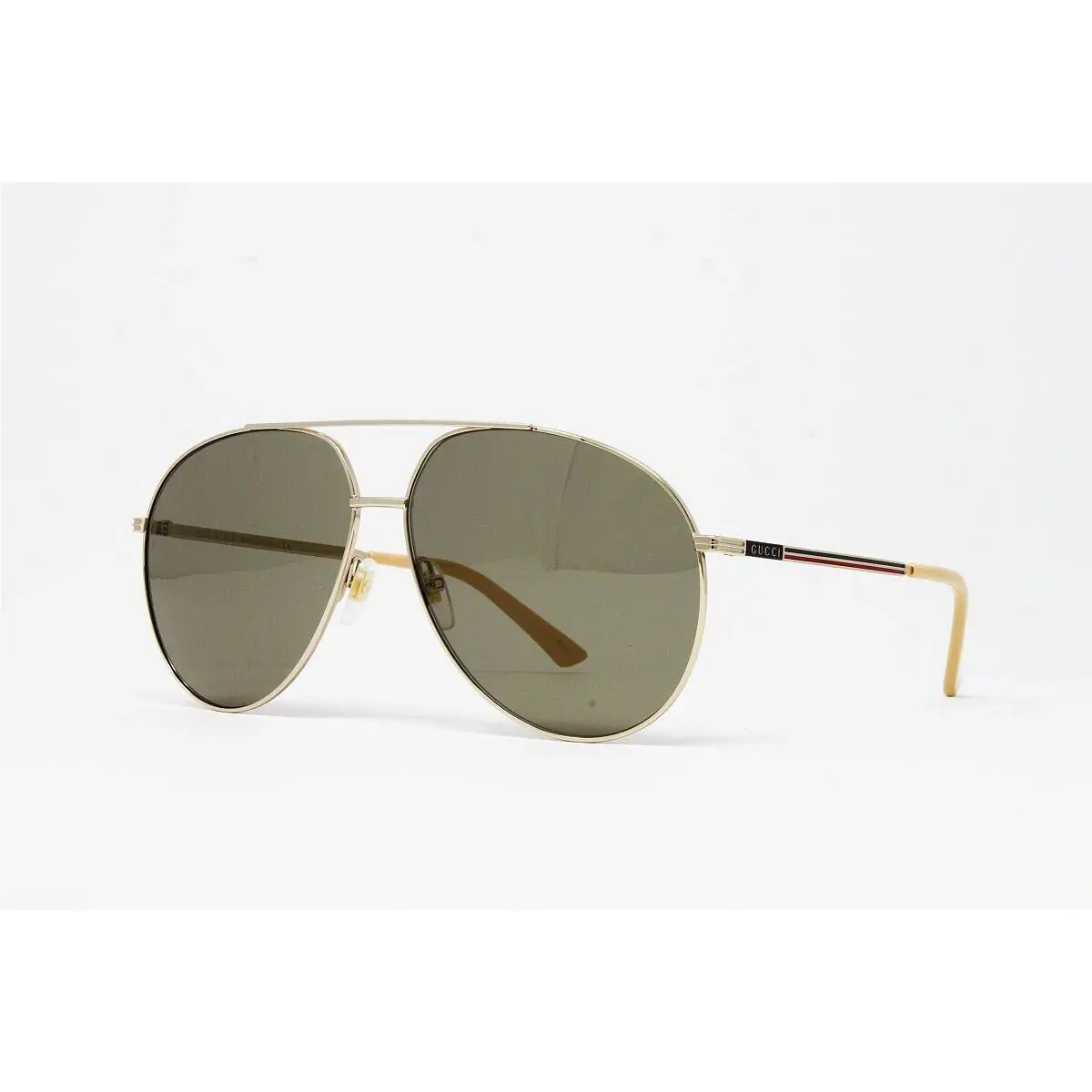 Gucci Sunglasses Men`s Aviator GG0832S 004 Gold Brown Lens Size 64mm