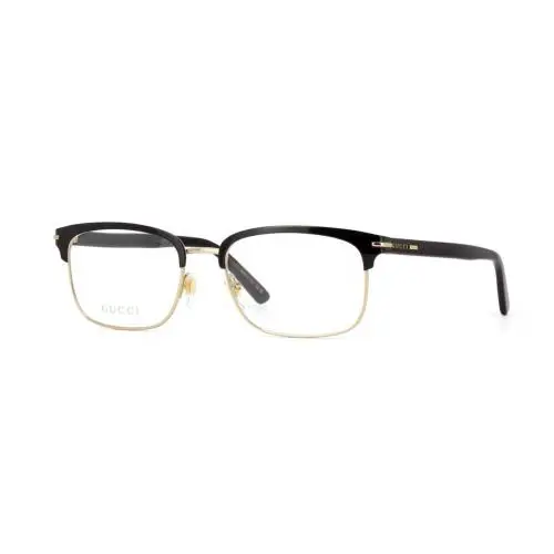 Gucci GG1448O Shiny Black and Gold 001 Eyeglasses