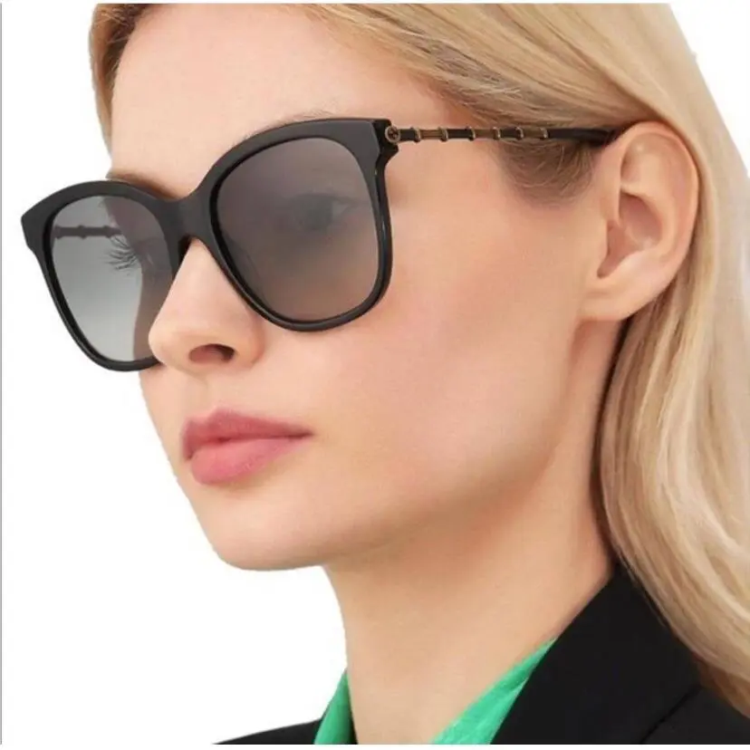 Gucci GG0654S 001 Women’s Black Gray Cat Eye Sunglasses Gucci