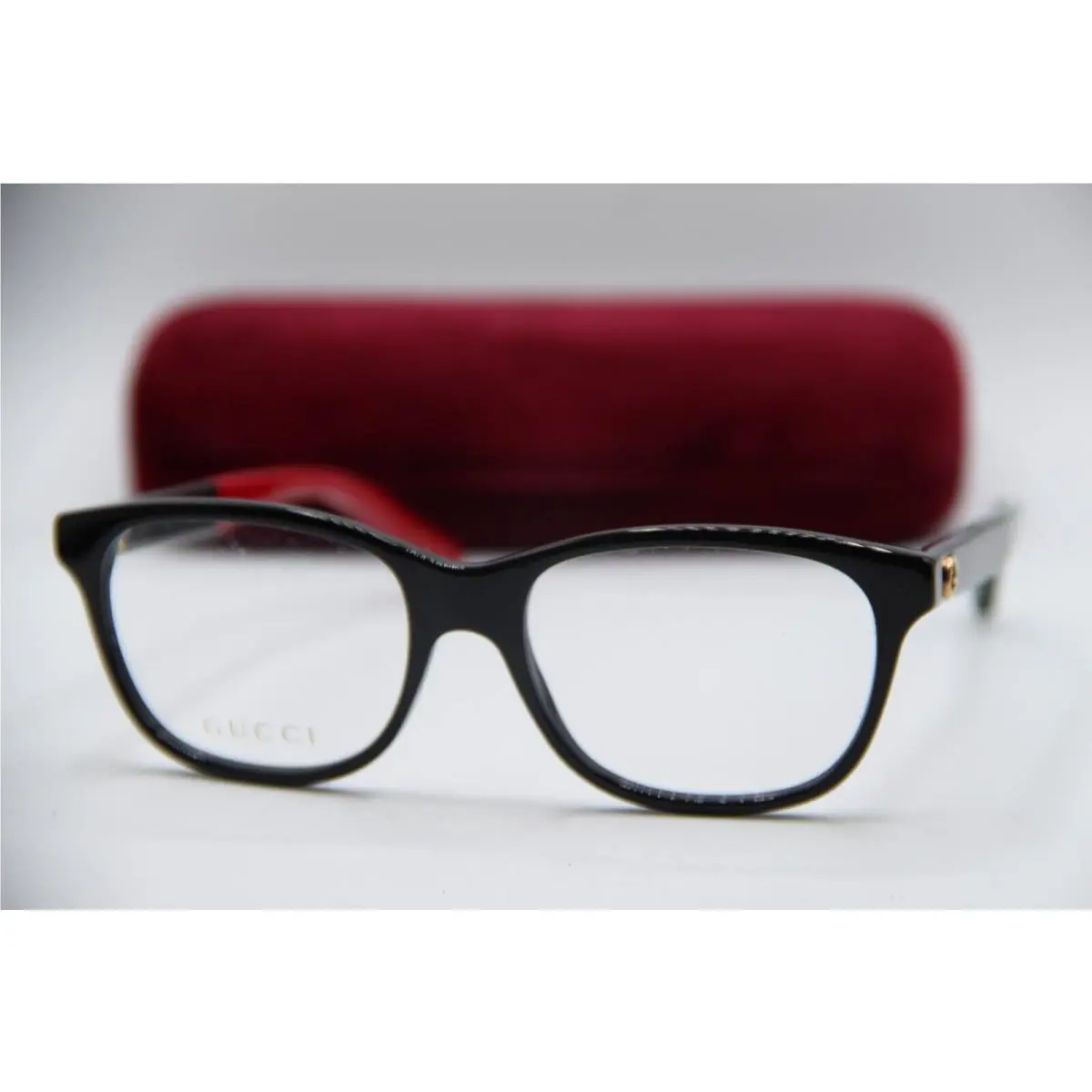 Gucci GG 0166O 003 Black Green Red Gold Frames Sunglasses 52-17