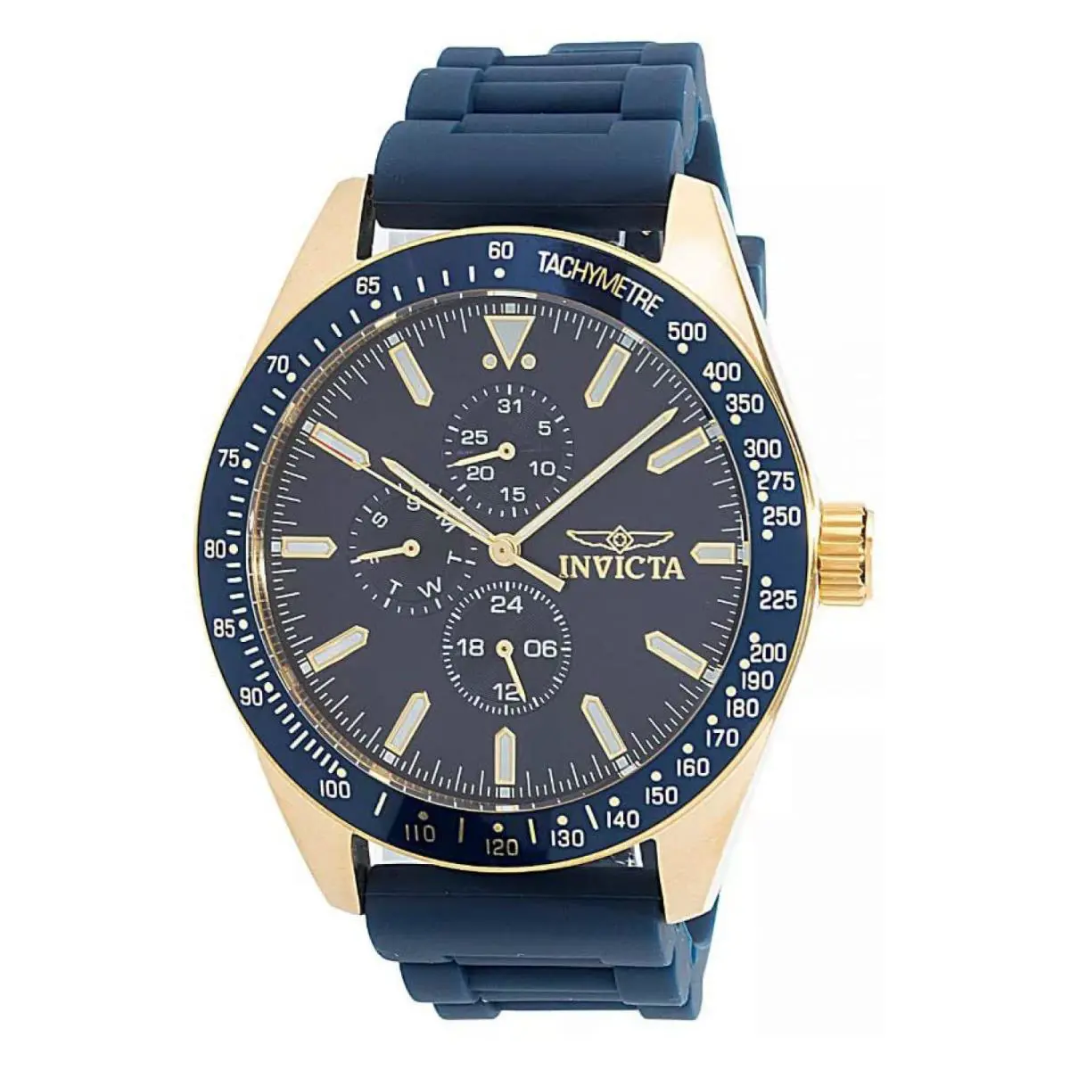 Invicta Men`s 38403 Aviator Quartz 3 Hand Blue Dial Watch