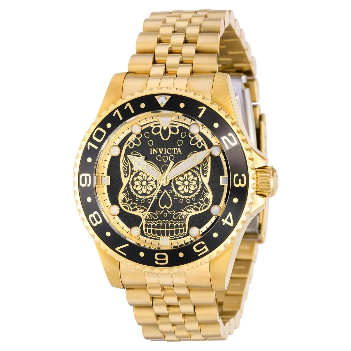 Invicta Men`s 40mm Pro Diver Dia De Los Muertos Men`s Mop Skull Dial Watch