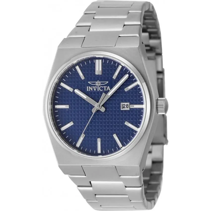 Invicta Speedway Zager Exclusive Quartz Blue Dial Men`s Watch 48390 - Dial: Blue, Band: Silver-tone, Bezel: Silver-tone