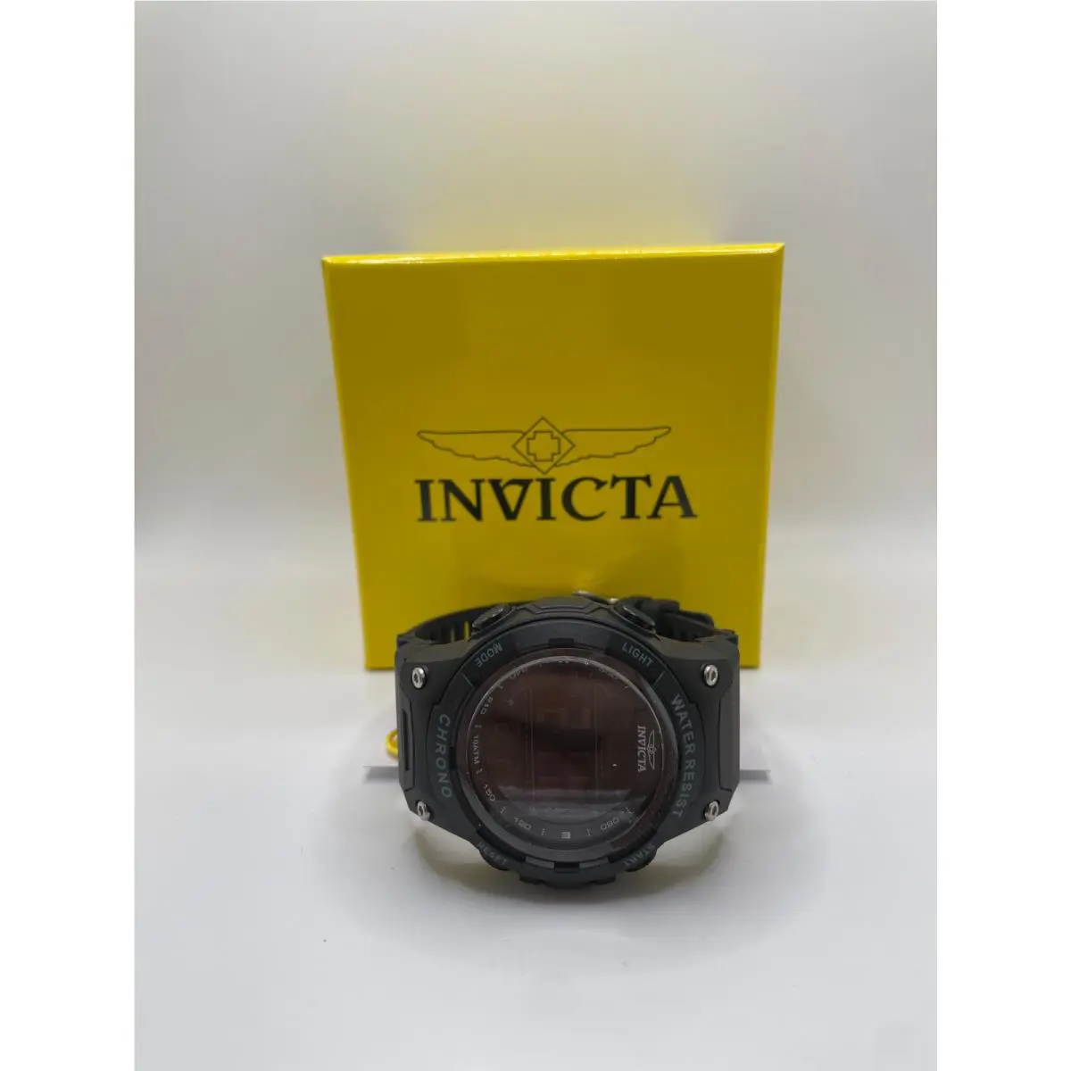 Invicta Racing 47523 Mens Black Water Resistant Round Digital Wristwatch