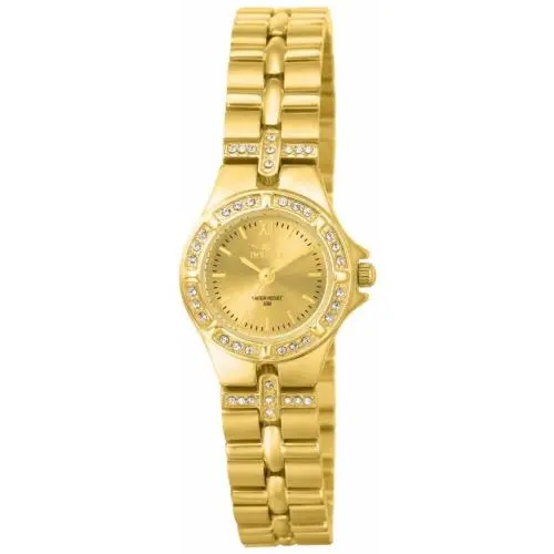 Invicta Women`s 0134 Wildflower Swiss Quartz Crystal Accented Gold Tone SS Watch