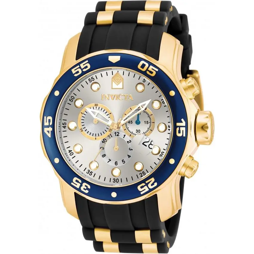 Invicta Pro Diver Chronograph Quartz Silver Dial Men`s Watch 17880