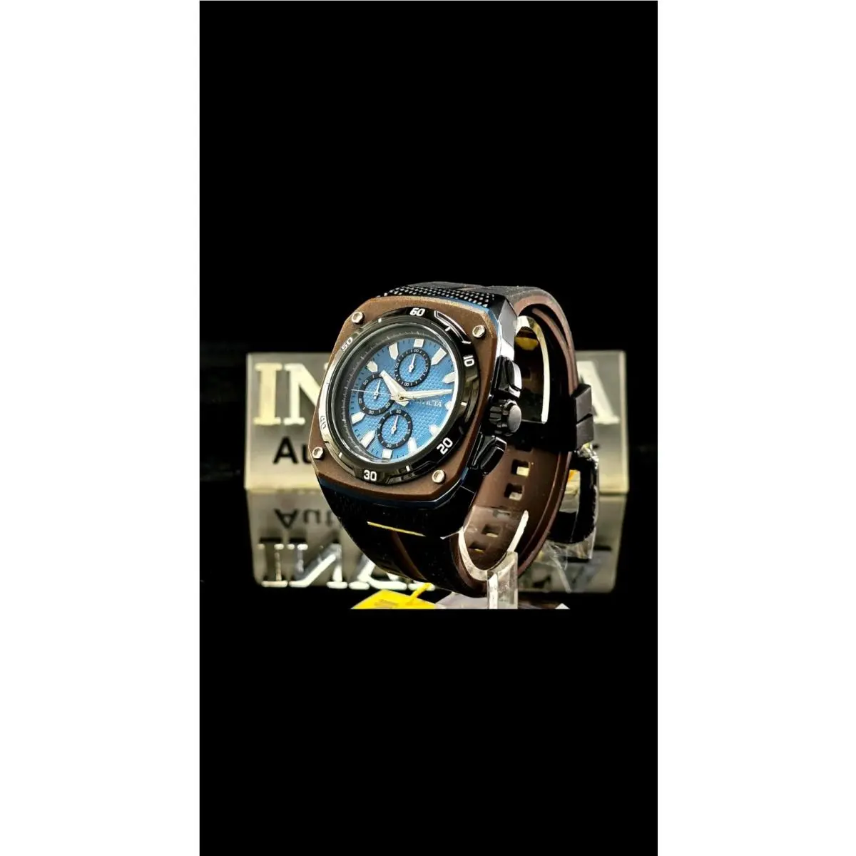 Invicta Speedway Chronograph Quartz Blue Dial Men`s Watch - Dial: Blue, Band: Black