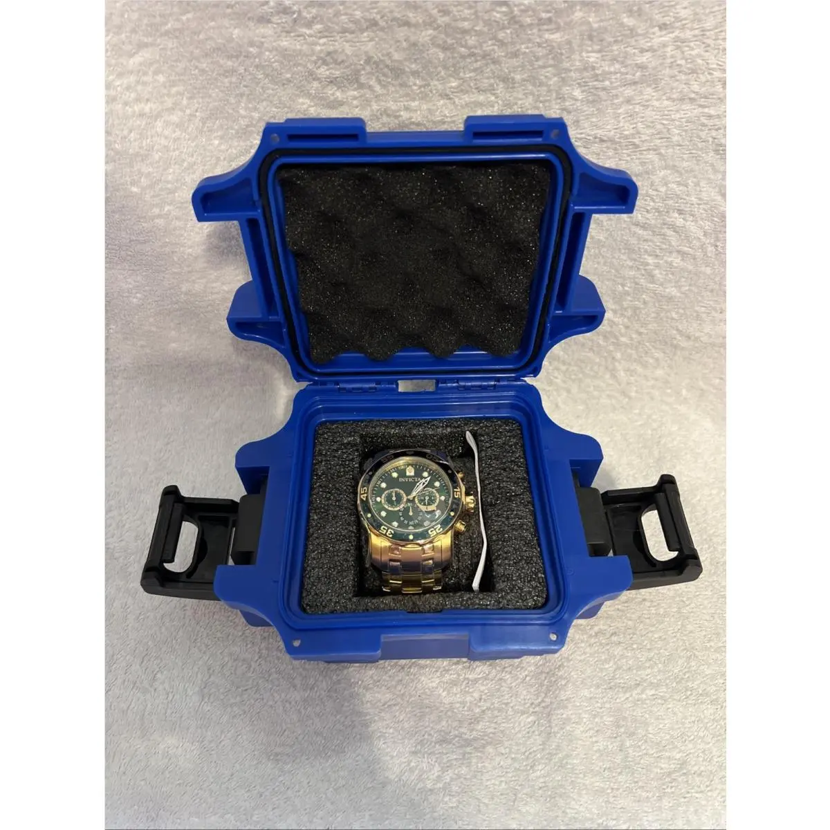 Invicta Pro Diver Scuba Gold and Green Chronograph 48mm Watch 0075