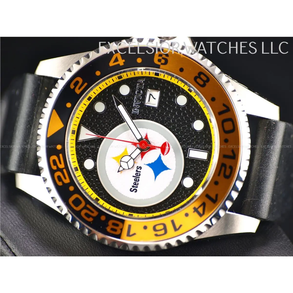 Invicta Men`s Nfl Steelers 47mm Grand Diver Automatic 300m SS Watch