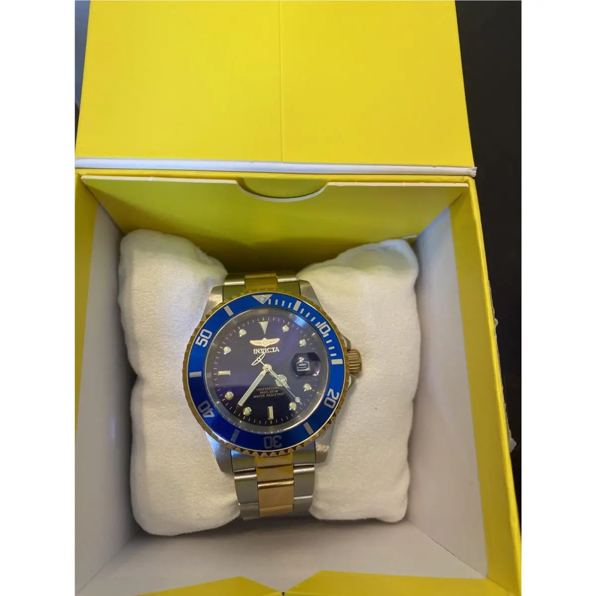 Pro Diver 40mm Blue Dial Two Tone Stainless Steel by Invicta