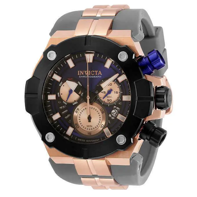 Invicta 32137 Sea Hunter Chronograph Silicone Band Men`s Watch 595