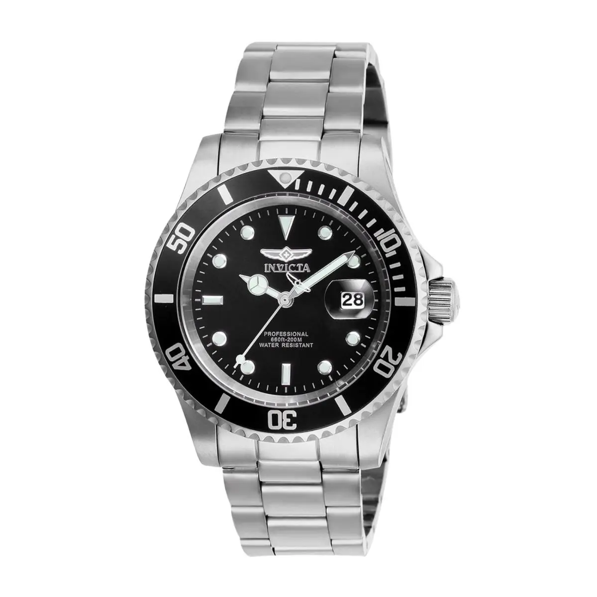 Pro Diver26970 Man Quartz 40mm Stainless Steel Case Black Silver Bezel by Invicta
