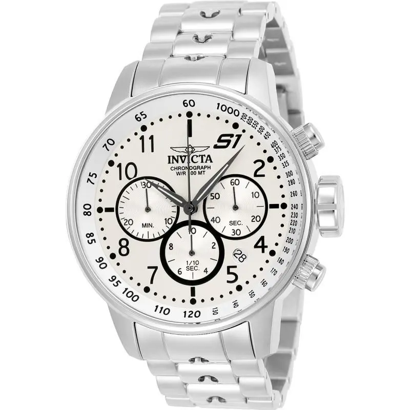 Invicta Men`s 23078 S1 Rally Quartz Multifunction Silver Dial Watch