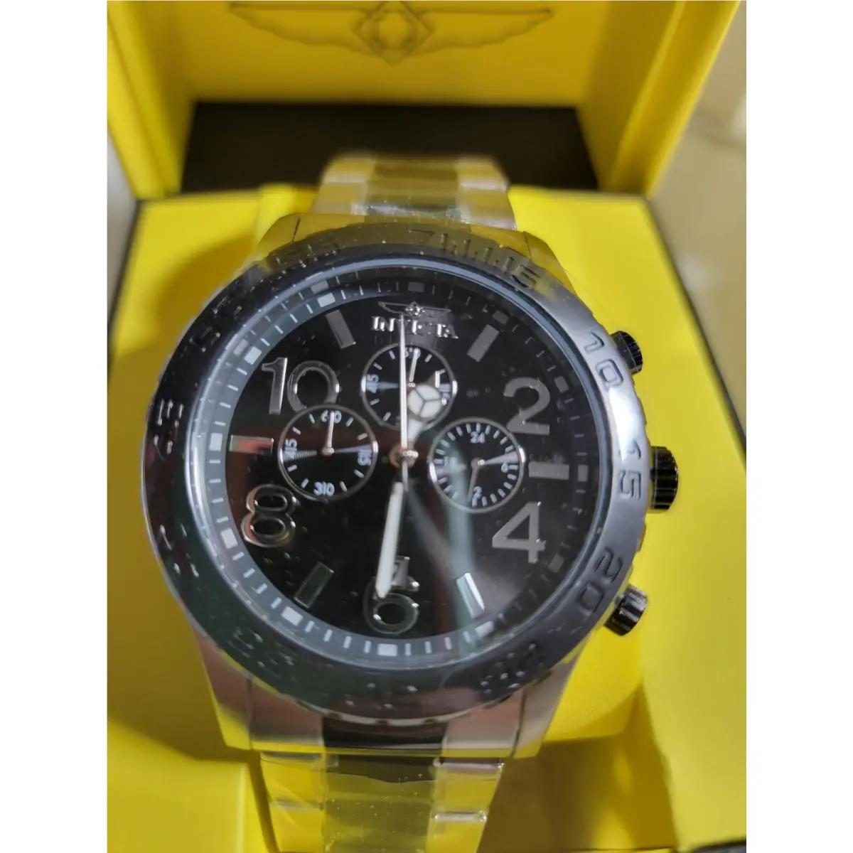 50mm Invicta Specialty Chronograph Quartz Black Dial Men`s Watch 40606