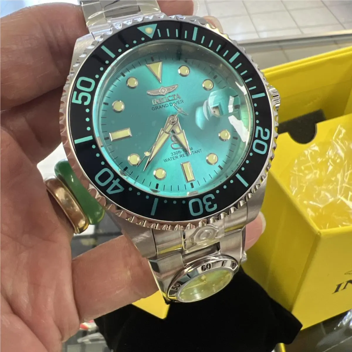 Invicta Grand Diver Automatic Dual Time Men`s 47mm Watch 45815 Bns