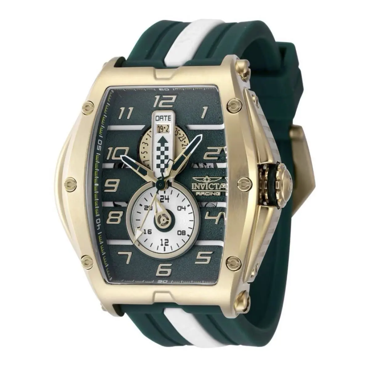 Invicta Racing Vibe Rpm Men`s Watch Chronograph - 57mm Green White 47387