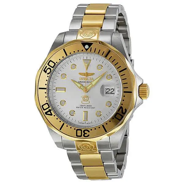 Invicta Pro Diver Grand Diver Automatic Silver Dial Men`s Watch 3050 - Silver / Skeleton, Dial: Silver, Band: Two-tone (Silver-tone and Gold-tone)