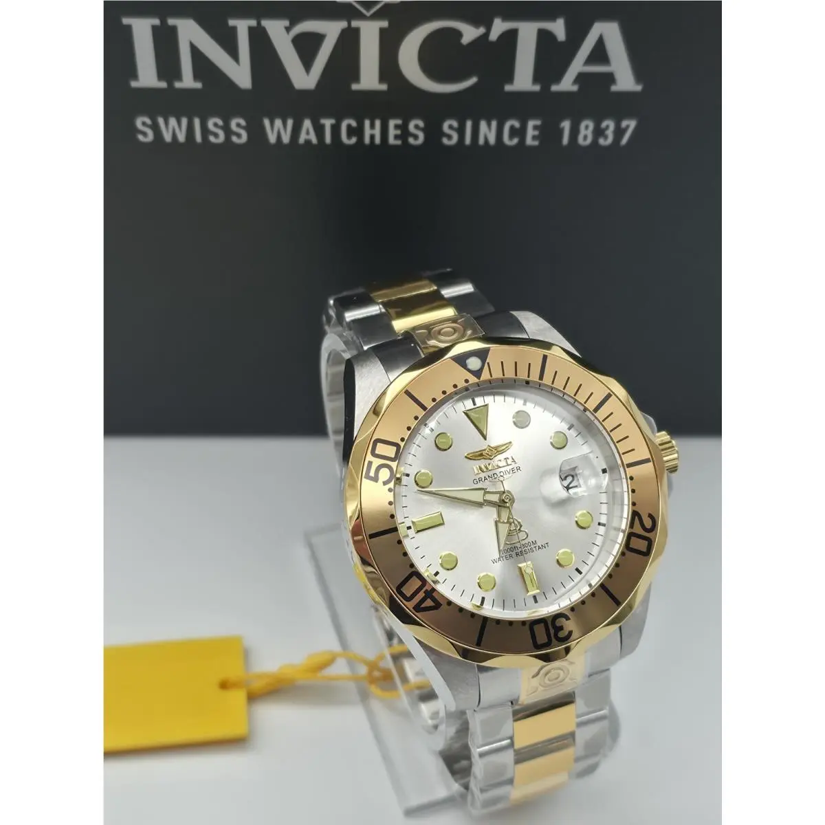 Invicta Pro Diver Grand Diver Automatic Silver Dial Men`s Watch 3050 - Silver / Skeleton, Dial: Silver, Band: Two-tone (Silver-tone and Gold-tone)