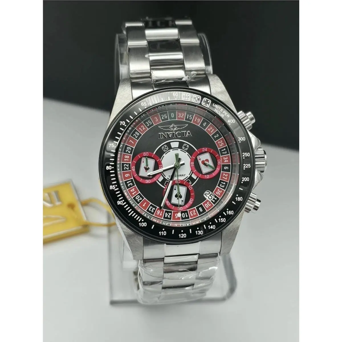 Invicta 44643 Speedway Roulette Casino Gmt Quartz Black Dial Watch