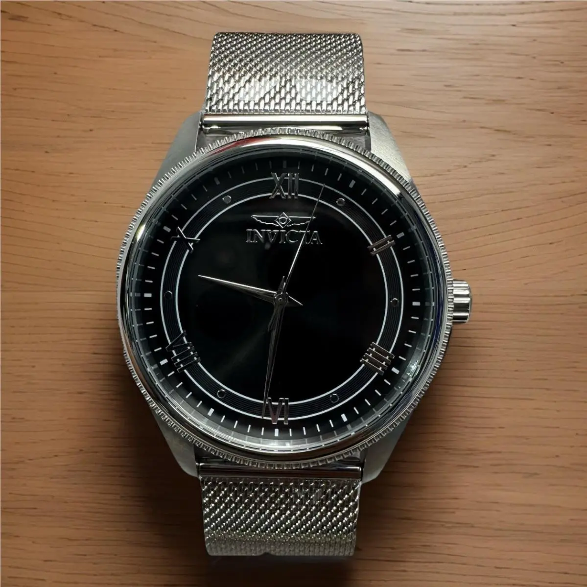 Invicta Celestial Watch 43mm Silver Stainless Steel Mesh Band Quartz - Band: Silver, Bezel: Silver