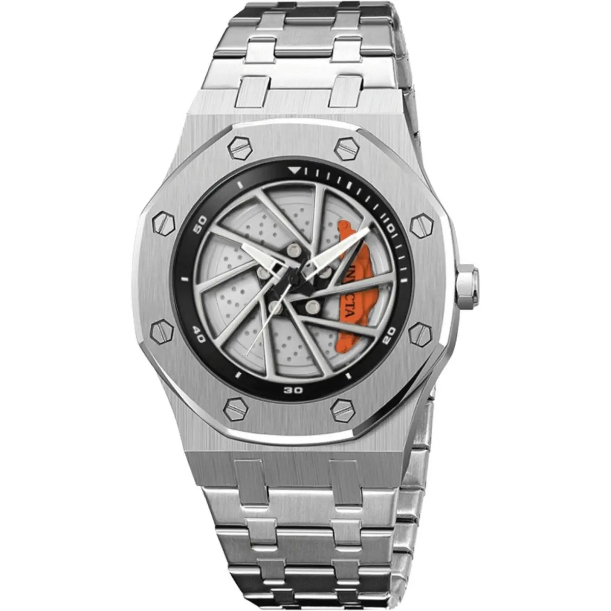 Invicta Speedway Rim 69484 Men`s 42mm Steel Quartz Watch Black Dial