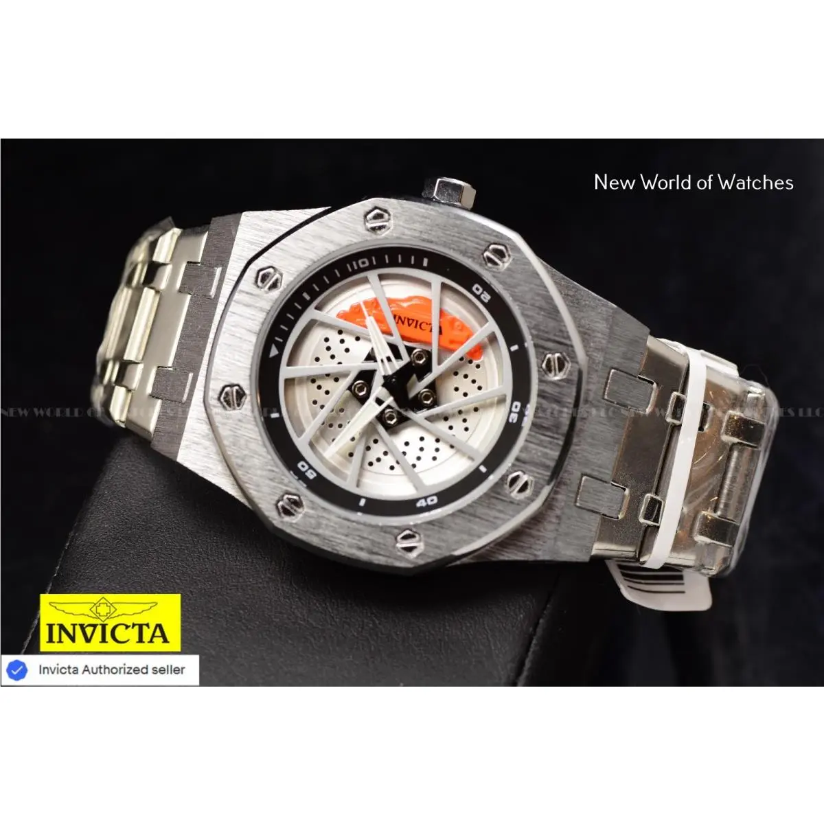Invicta Speedway Rim 42mm Steel Tone Stainless Steel Men`s Watch