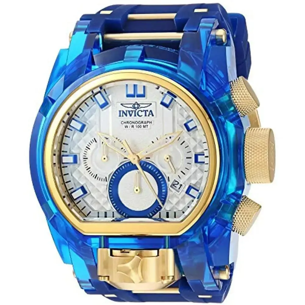 Invicta Bolt Magnum 52mm Anatomic Quartz Chrono Dual Mvmt Blue Tone 29998