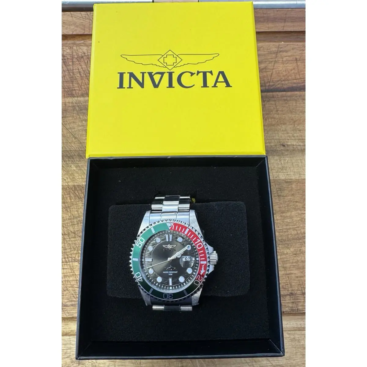 44706 - Invicta Pro Diver Men`s Watch - 43mm Red and Green Christmas Bezel
