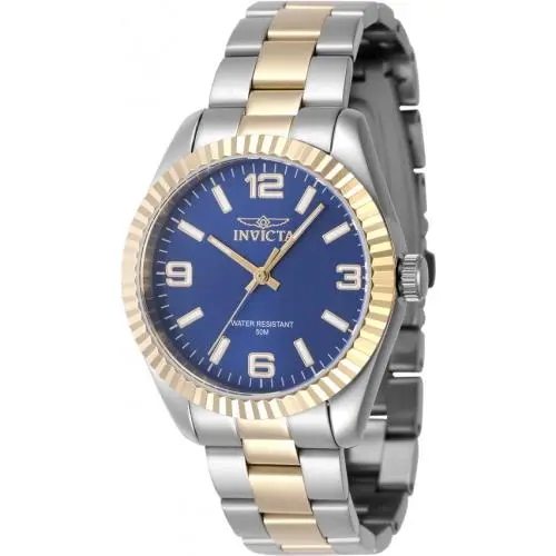 Invicta Specialty Blue Dial Ladies Watch 47471 - Dial: Blue, Band: Two-tone (Gold and Silver-tone), Bezel: Silver-tone