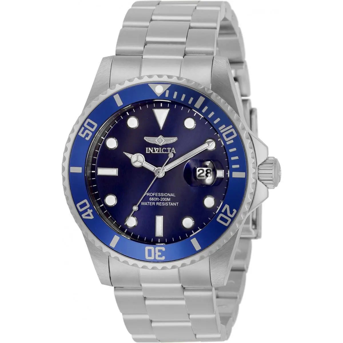 Invicta Pro Diver Quartz Blue Dial Stainless Steel Men`s Watch 33267