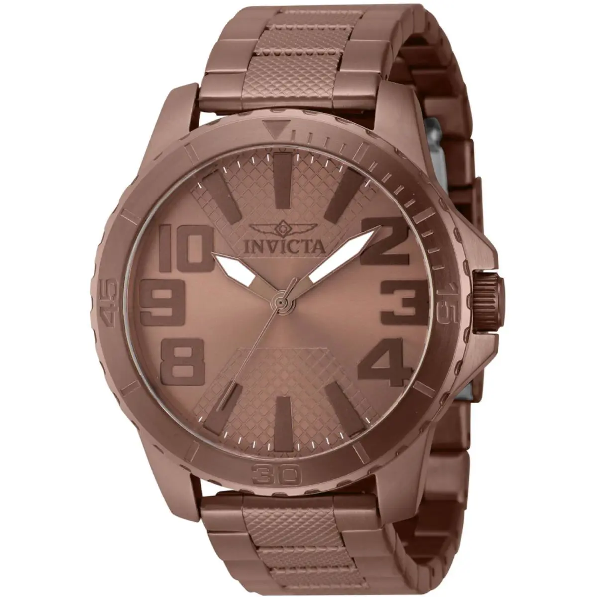 Men`s Watch Speedway Quartz Brown Plated Stainless Steel Bracelet 46303 by Invicta