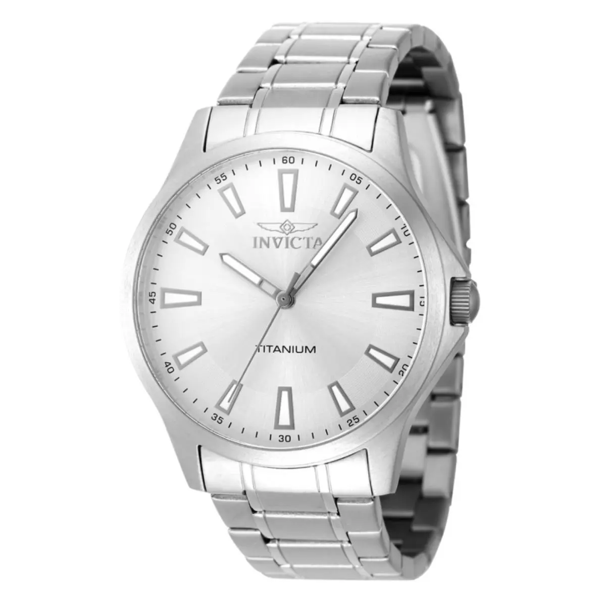 Titanium Invicta TI-22 Men`s Watch - 43mm Model 47516 Silver Classic Style