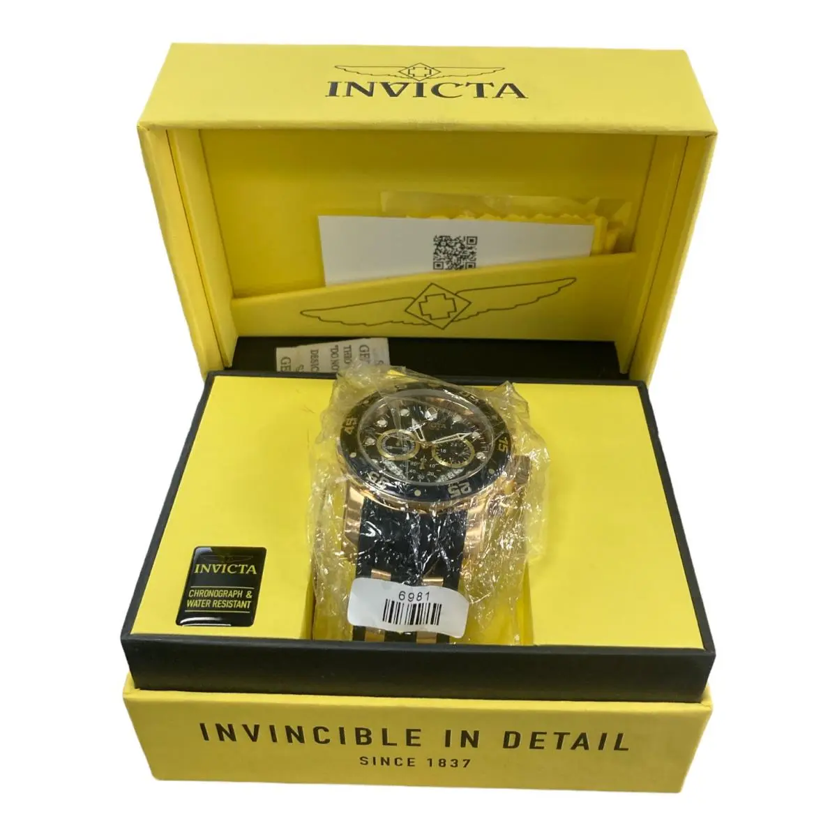 Men`s 6981 Pro Diver Quartz Multifunction Black Dial Watch by Invicta