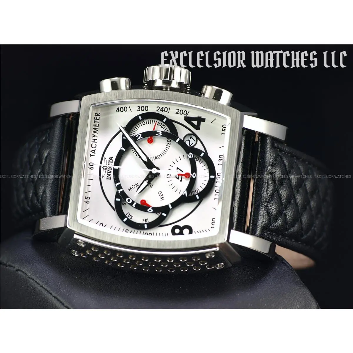 Invicta Men 48mm S1 Rally Swiss Z60 Chrono Silver Dial Stainless St. Watch