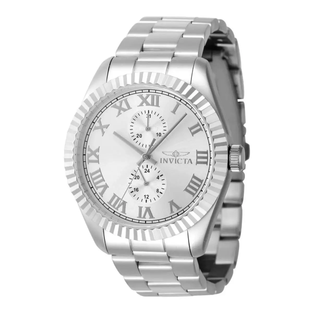 Invicta Men`s Watch Specialty Quartz Silver Tone Dial Steel Bracelet 47421