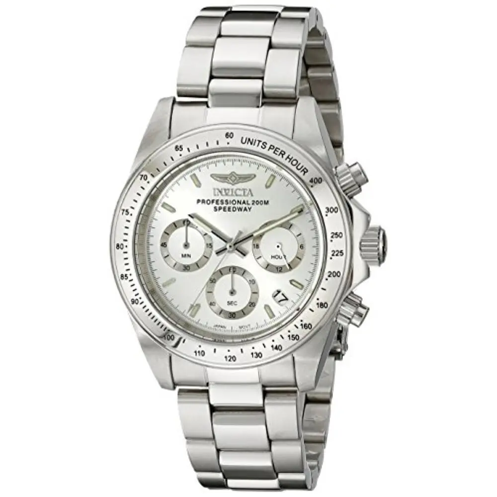 14381 Speedway Quartz Chronograph Silver Dial Stainless Steel Mens Watch by Invicta