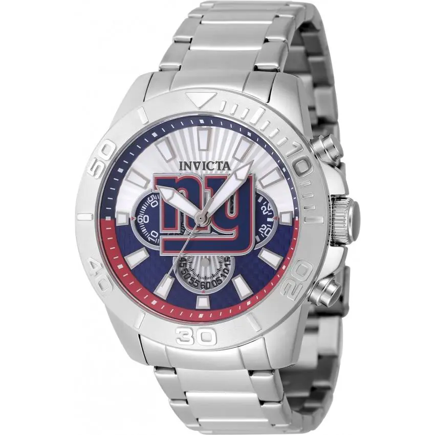 Invicta Nfl York Giants Chronograph Gmt Quartz Men`s Watch 47938