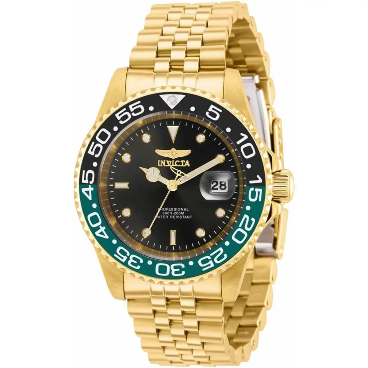 Invicta Men`s Watch Pro Diver Quartz Yellow Gold Stainless Steel Bracelet 36043