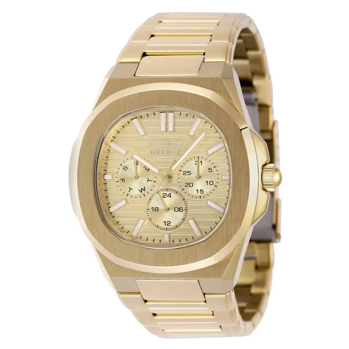 Invicta 48525 Quartz Watch Gold Dial Stainless Steel 41mm Men