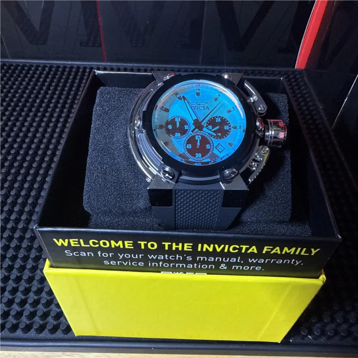 Coalition Forces X-wing 43855 Iridescent Crystal 46mm Black Straps by Invicta
