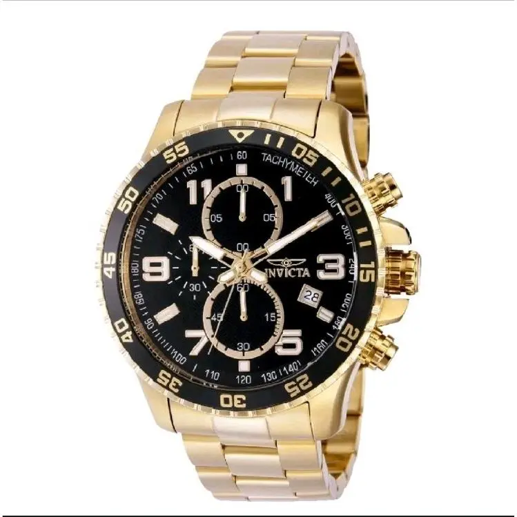 Specialty 69816 48mm Black - Gold Mens Chronograph Watch by Invicta